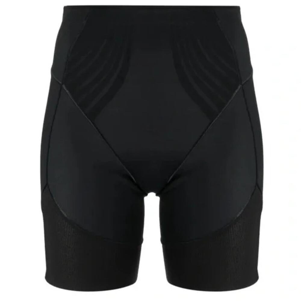 SPANX Haute Contour Shaping Bike Shorts High Waist Tummy Control Black Sz M